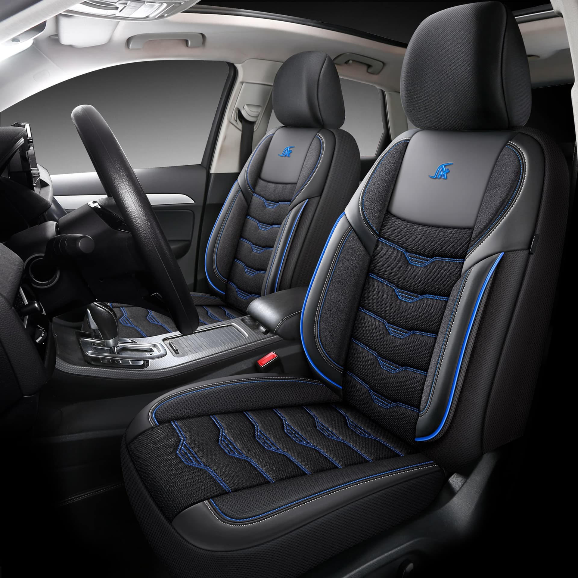 Car seat covers for Audi A6 C5 | Complete set of front seats | AID Series 12