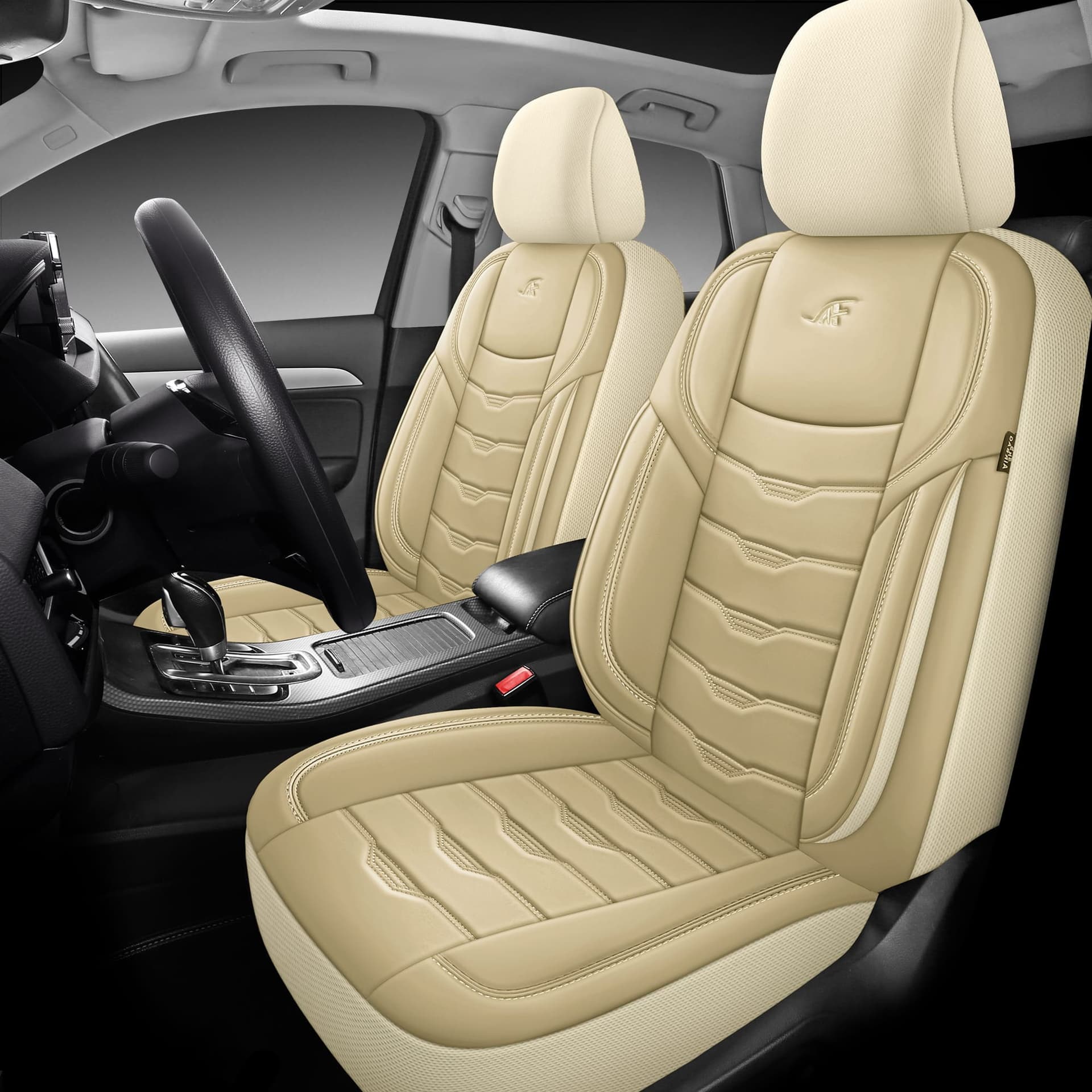 Beige/faux leather