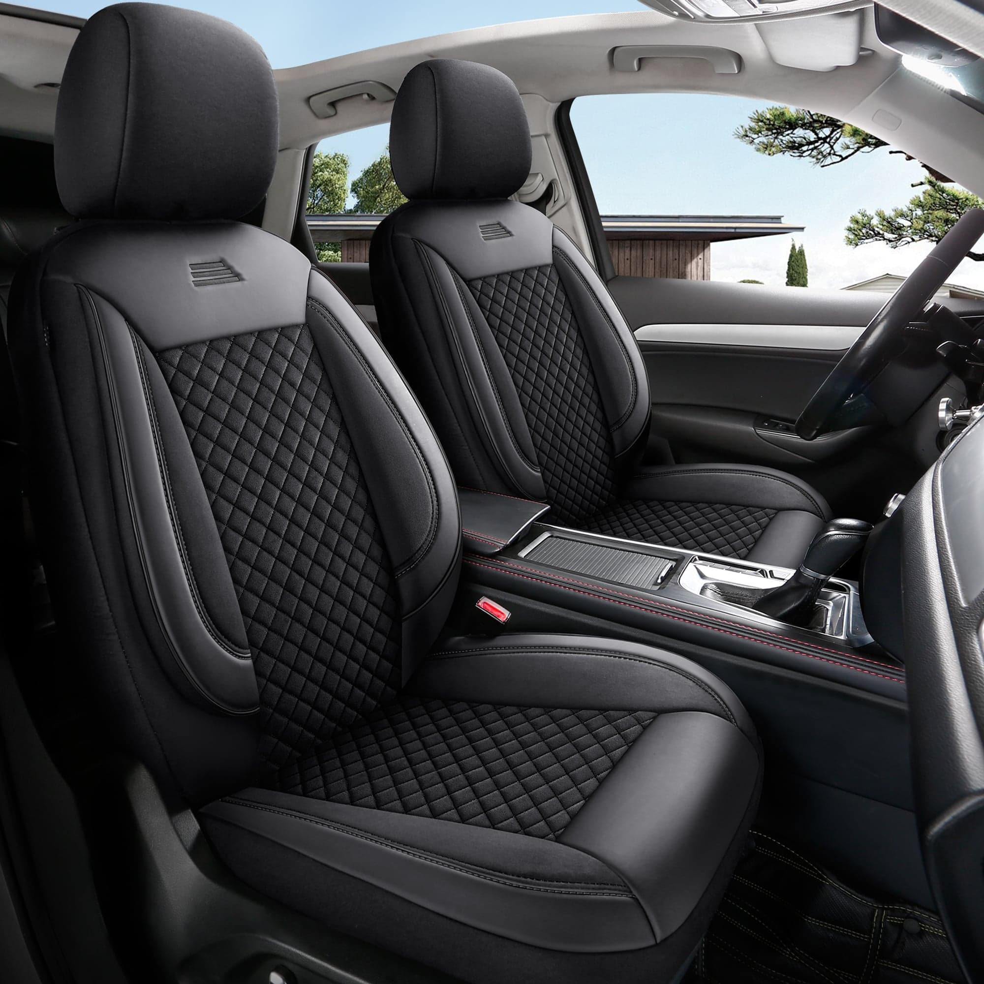 Car seat covers for Mazda CX-7 in pasvorm | Complete set of front seats | AIS Series 7