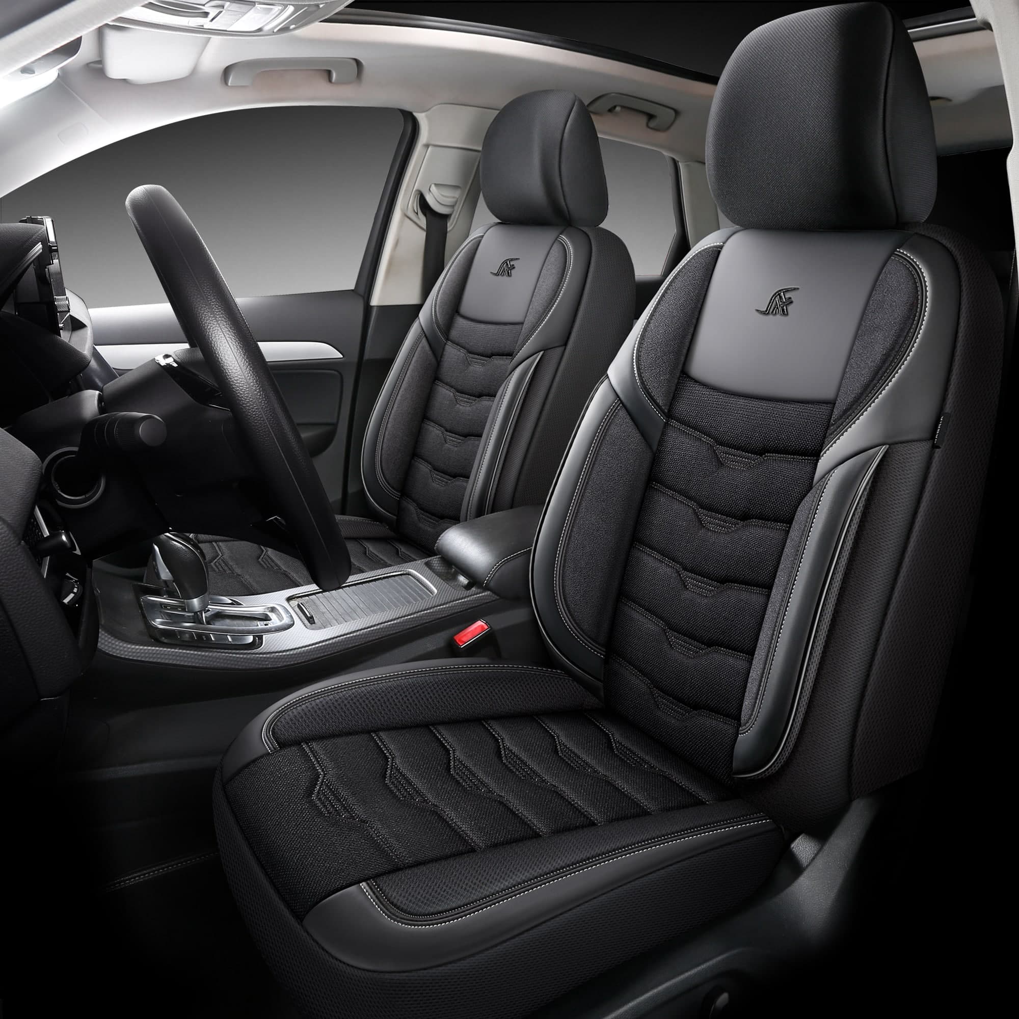 Car seat covers for Ssangyong Korando C | Complete set of front seats | AID Series 11