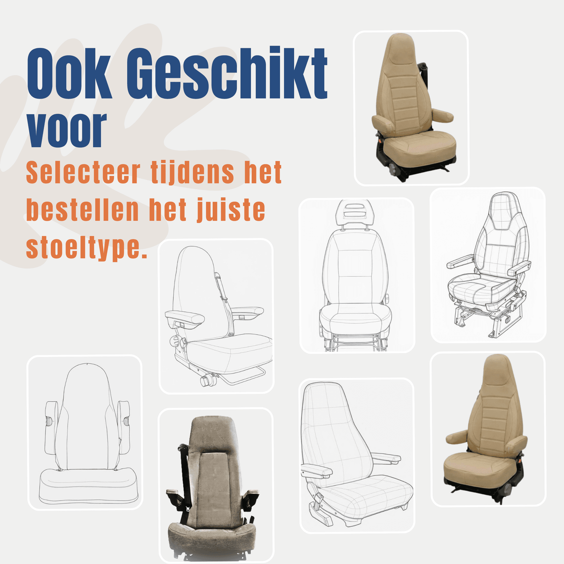 Chair covers for Ford Transit | Covers with armrests | CBS 3