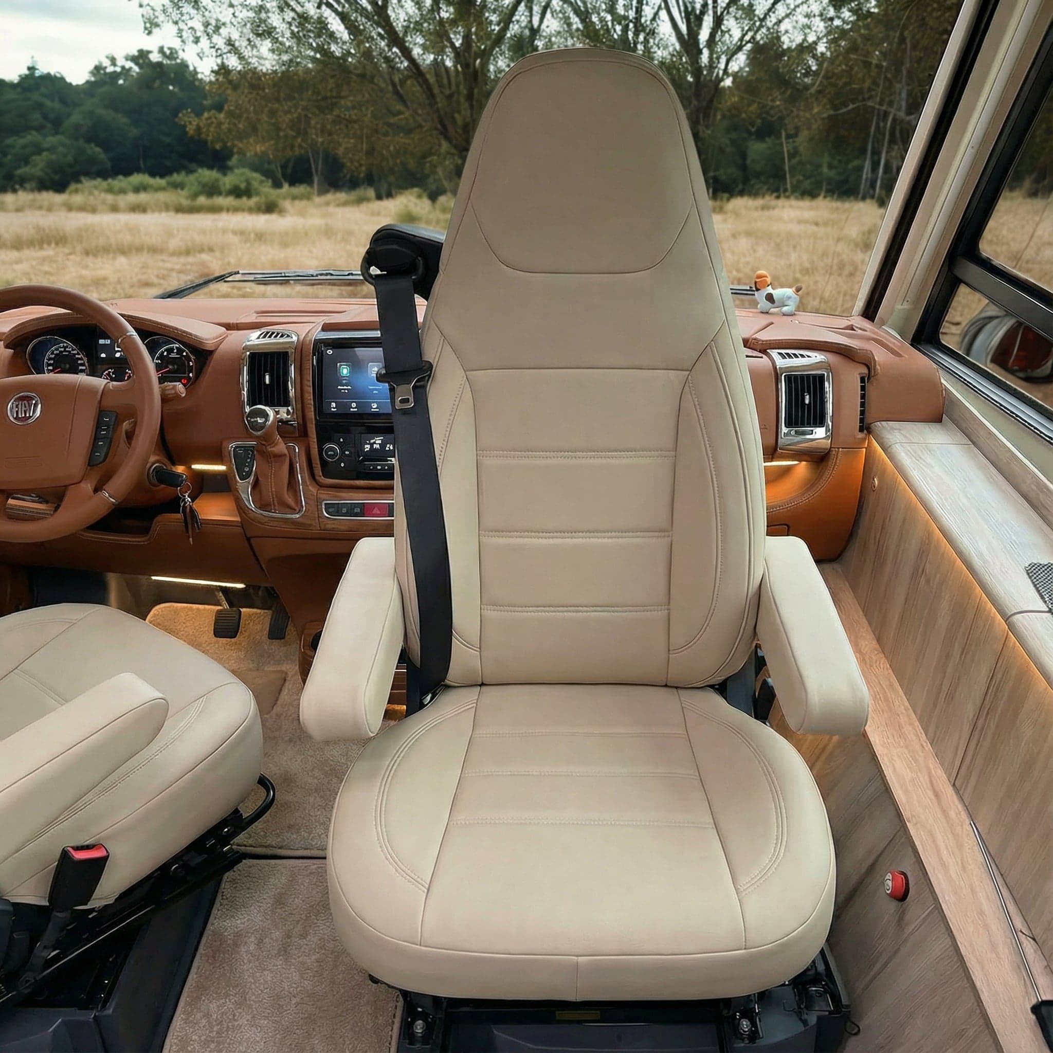 Camper seat covers for Fiat Ducato X250 | With armrest covers | Set of 2 | CBS Series 3