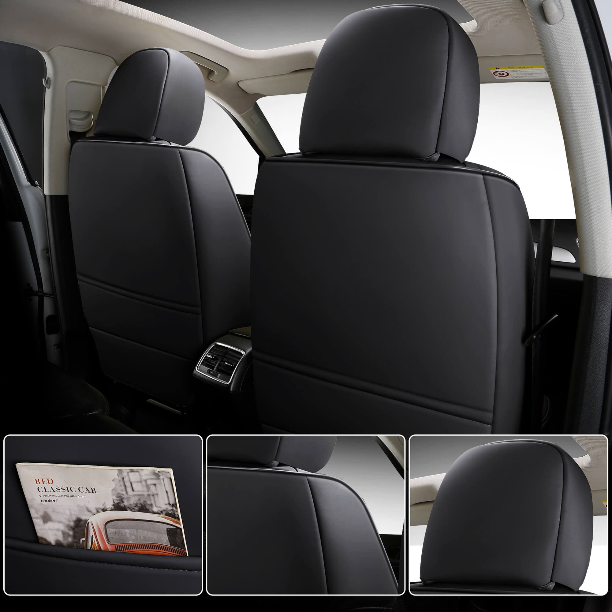 Car seat covers for Kia Rio 4 YB | Set of 2 | High-quality faux leather (Skai) | CLS900 Series 4