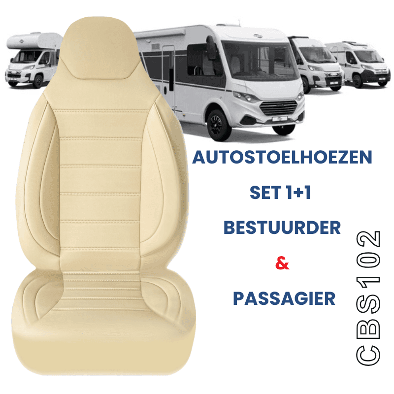 Camper seat covers for Citroën Jumper | With armrest covers | Set of 2 | CBS Series 6