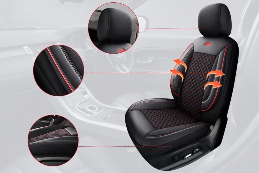 Car seat covers for Kia Rio 4 YB in pasvorm | Complete set of front seats | AIS Series 5