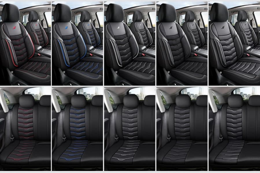 Car seat covers for Volkswagen Golf Plus | Complete set of front seats | AID Series