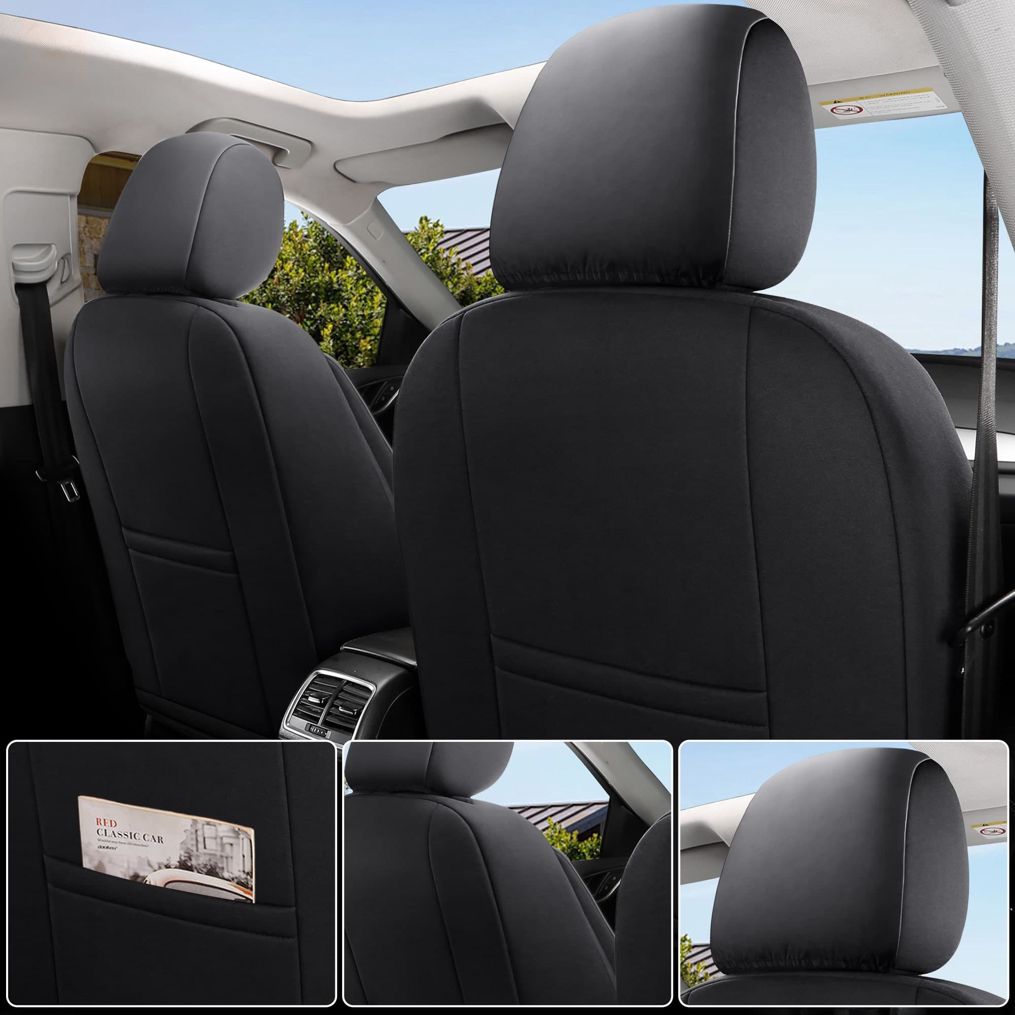 Car seat covers for Ssangyong Actyon | Complete set of front seats | AIE Series 3