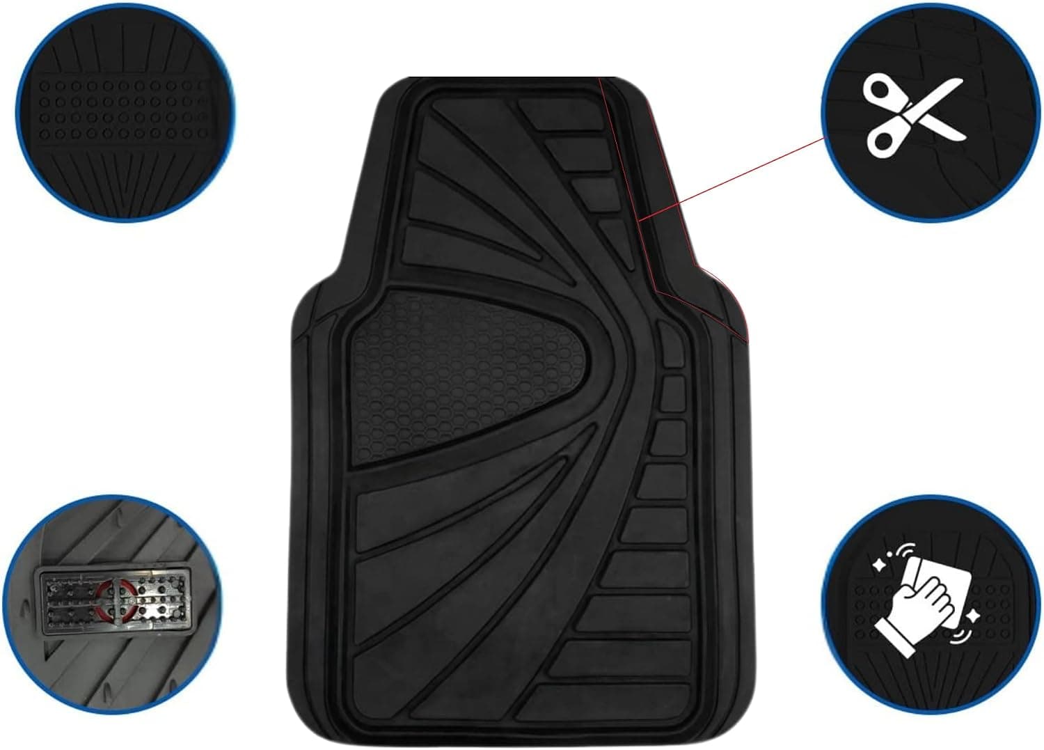 Rubber car mats – set of 4 | R Series 2