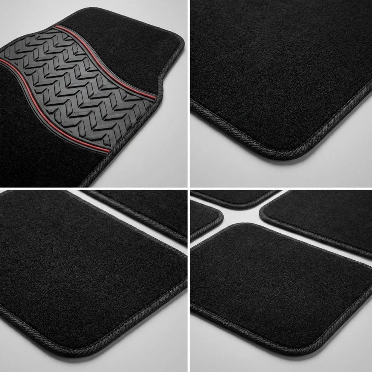 Fabric car mats with rubber insert – set of 4 | T Series 5