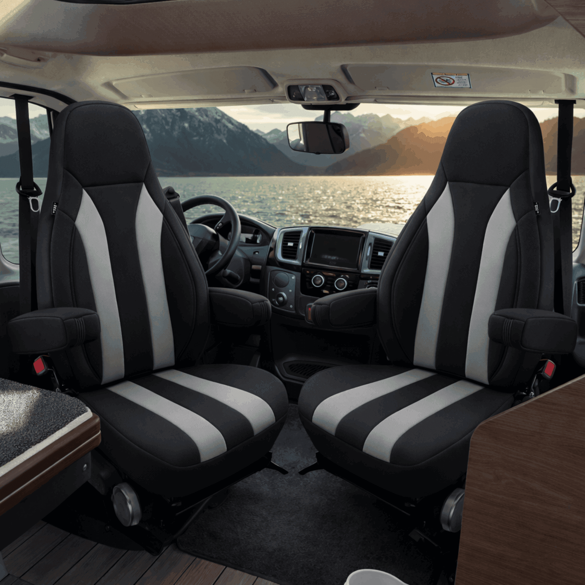 Camper stoelhoezen voor Pilote V660 | Met armleuning hoezen | Set van 2 | CIM2 Serie