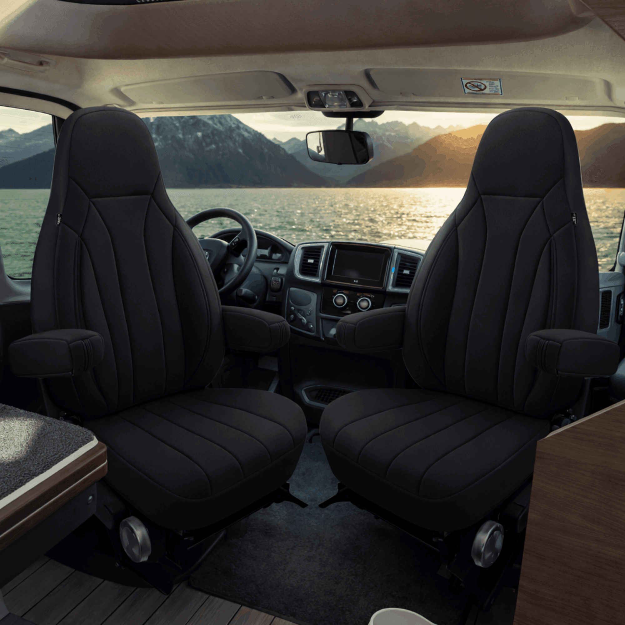Camper stoelhoezen voor Pilote V660 | Met armleuning hoezen | Set van 2 | CIM2 Serie