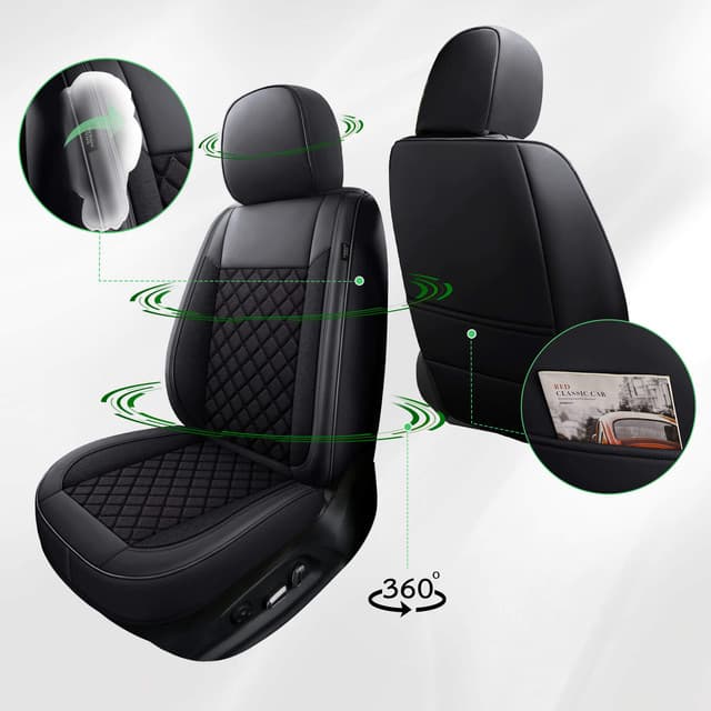 Car seat covers for Nissan Juke 2 | Set of 2 | High-quality faux leather (Skai) | CLS900 Series 3