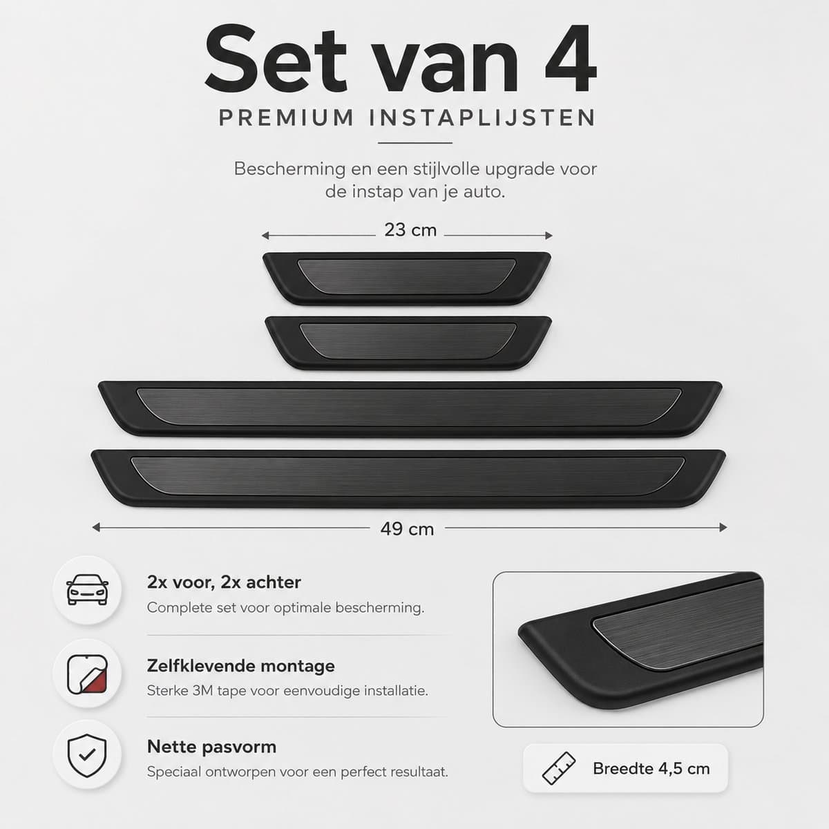 Door sill protectors for the Citroen C4 Cactus 2 – set of 4 | S2 Series 2