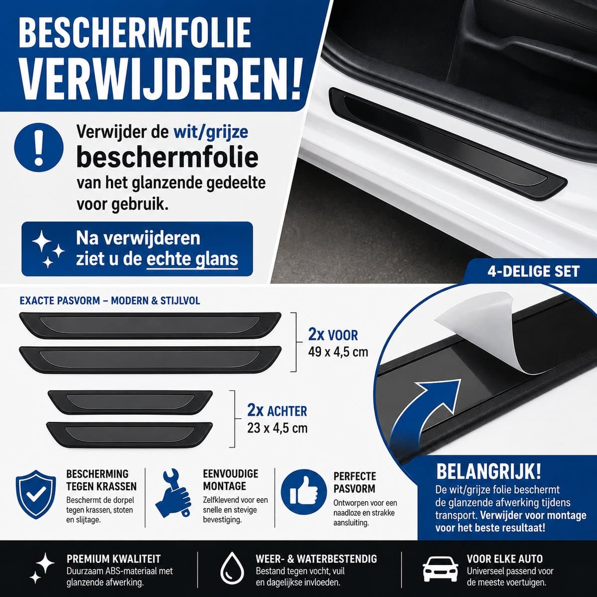 Door sill protectors for the Fiat Ulysse – set of 4 | S2 Series 3