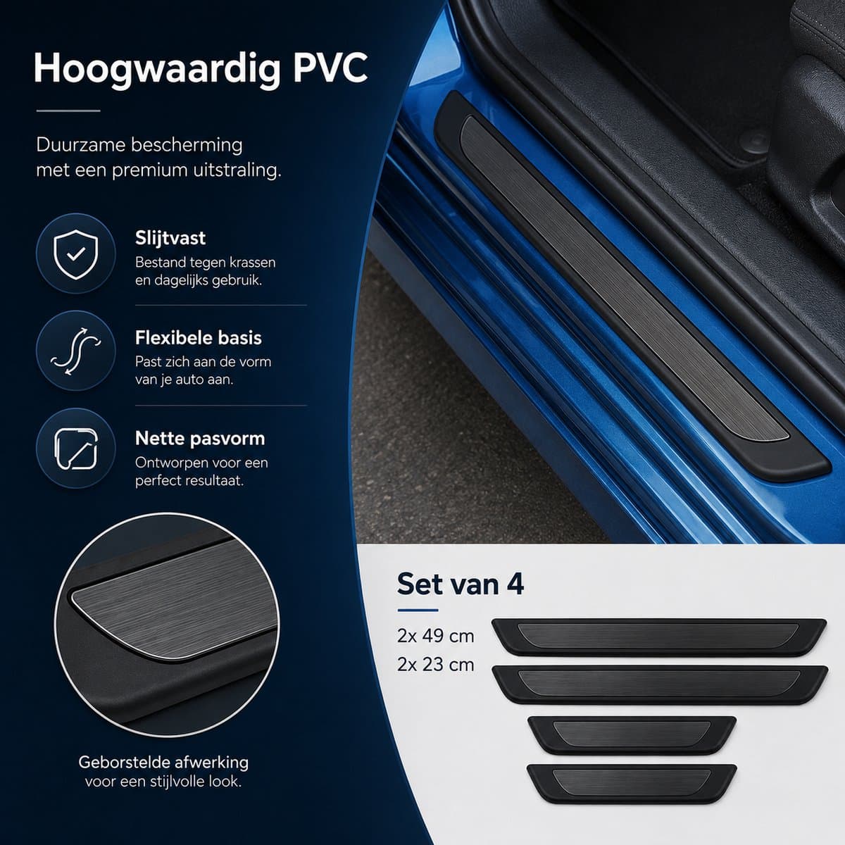 Door sill protectors for the Citroen C4 Cactus 2 – set of 4 | S2 Series 8